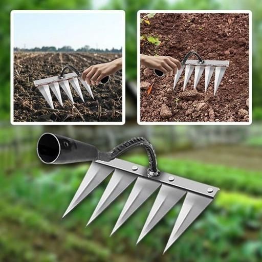 Pro-Grade Garden Weeding Tool with 5 Durable Steel Claws