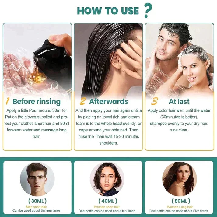 BLOSDREAM Black Hair Dye Shampoo (Buy 1 Get 1 Free)