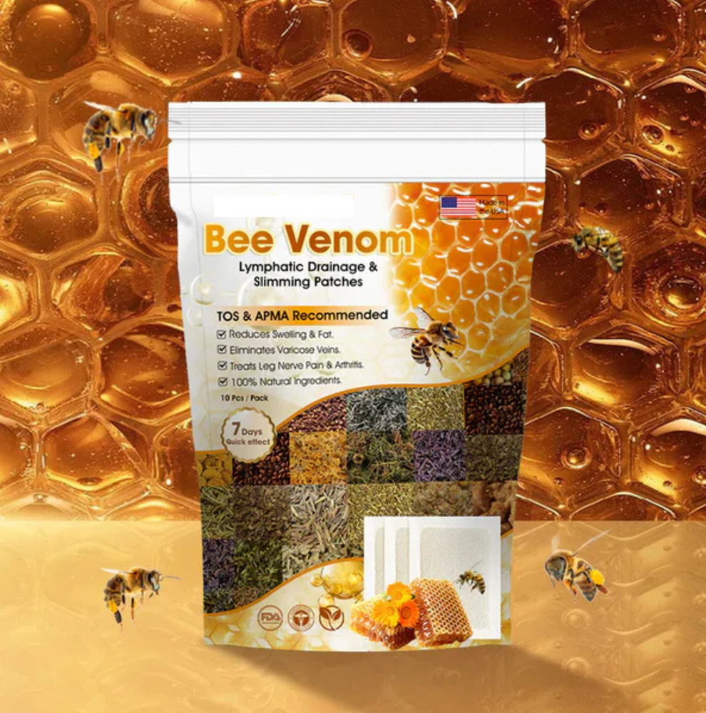 Bee Venom Detox & Slimming Body Patches – Reduce Swelling, Burn Fat, Boost Metabolism (Pack of 10)