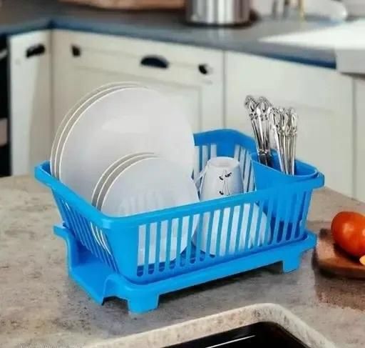Smart Dish Drying Rack with Drain – Keep Your Kitchen Slab Dry & Organized