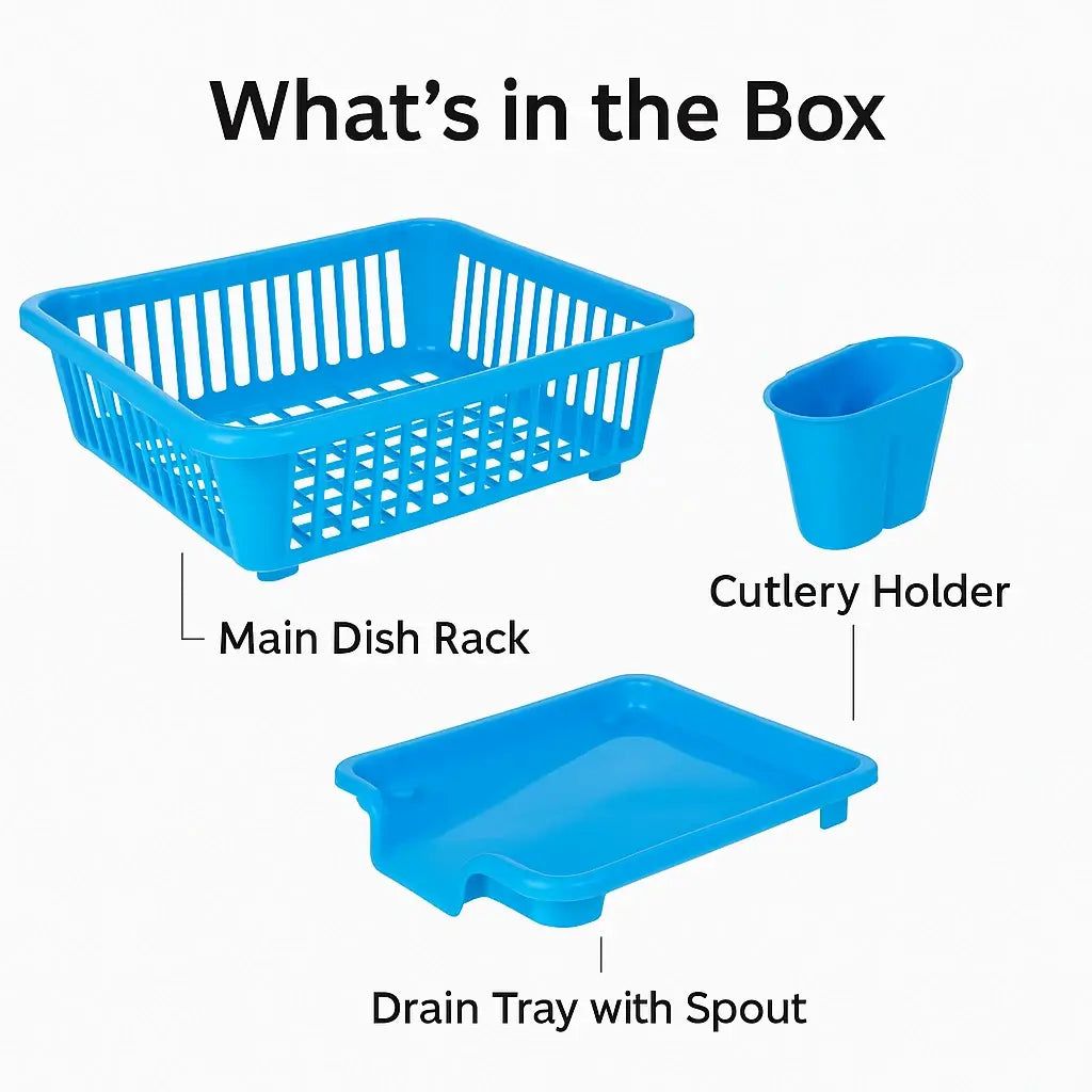 Smart Dish Drying Rack with Drain – Keep Your Kitchen Slab Dry & Organized