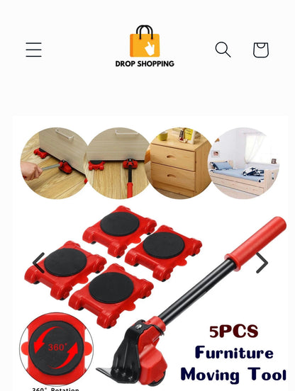 Furniture Lifter -Furniture Lifter Mover Tool Set Heavy Duty Furniture Shifting Lifting Moving Tool with Wheel Pads